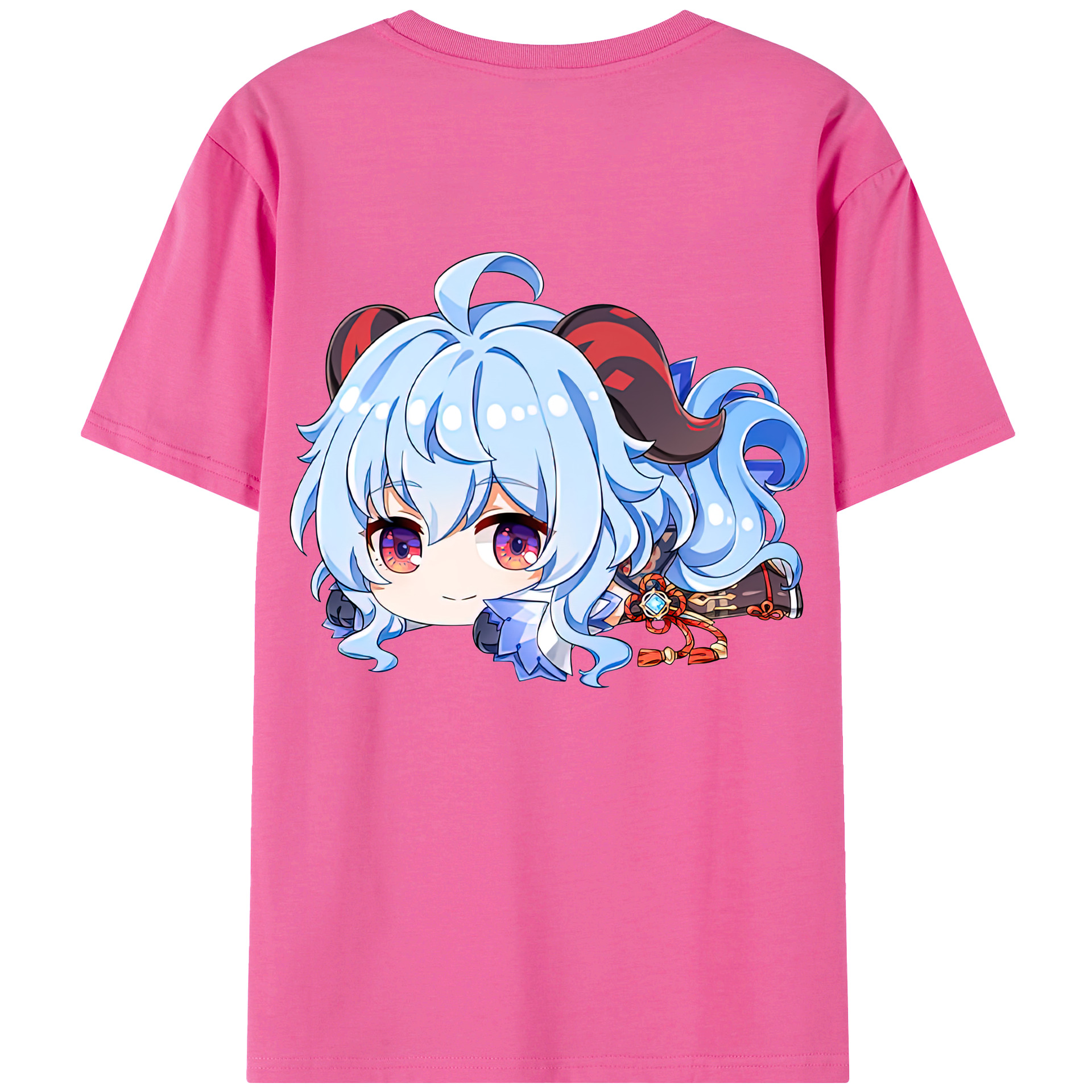 げんし神 甘雨 かんう genshin Ganyu レディース半袖Tシャツ(バックプリント)